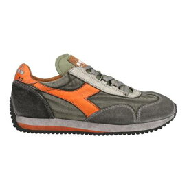 ディアドラ Diadora Equipe H Dirty Stone Wash Evo Lace Up Mens Green Sneakers Casual Shoes メンズ