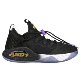 アンドワン AND1 Attack 2.0 Basketball Mens Black Purple Sneakers Athletic Shoes AD90028M- メンズ