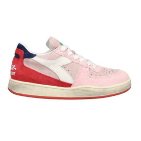 ディアドラ Diadora Mi Basket Low Lampone Italia Lace Up Mens Pink Red Sneakers Casual Sho メンズ