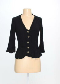 Divided by H&M Womens Black Button-up Shirt Size 6 (SW-7123611) レディース