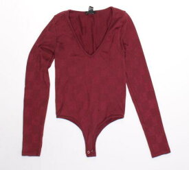 Forever21 Womens Burgundy Bodysuit Size M (SW-7110927) レディース