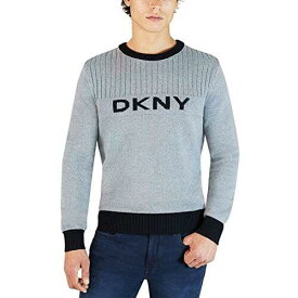 ディーケーエヌワイ DKNY Mens Logo Sweater Heather Grey 2XL GRAY Size 3XLRG BIG メンズ
