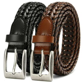 Chaoren Mens Braided Belt Braided Leather Belts for Men 1 1/8 CHAOREN Woven メンズ