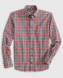 ジョニー オー johnnie-O Coen Long Sleeve Woven Shirt (Malibu Red) Mens Clothing メンズ