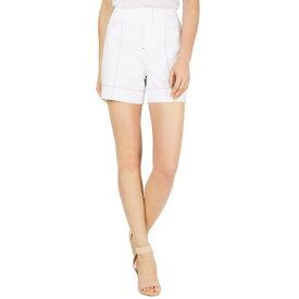 INC NEW Women's Contrast-stitch High-rise Regular Khakis & Chinos Shorts 10 TEDO レディース