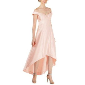 Calvin Klein カルバンクライン CALVIN KLEIN Women's Blossom Pink Off-the-shoulder Hi-lo Satin Gown Dress 4 TEDO レディース