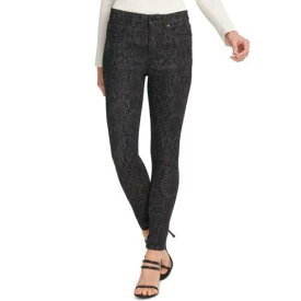 ディーケーエヌワイ DKNY NEW Women's Black/gray Printed High-rise Ankle Slim Skinny Jeans 24/0 TEDO レディース