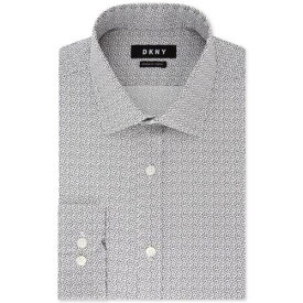 Dkny ディーケーエヌワイ DKNY NEW Men's Rock Printed Stretch 100s Two Ply Formal Dress Shirt 17 TEDO メンズ