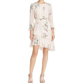 Joie ジョイー JOIE Women's Rose Bud Kayane Floral Asymmetrical Tiered Ruffle Silk Dress 0 TEDO レディース