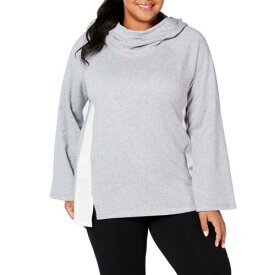 Calvin Klein カルバンクライン CALVIN KLEIN NEW Women's Performance Velour-trimmed Cowl-Neck Hoodie Top TEDO レディース