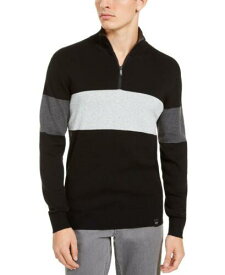 ディーケーエヌワイ DKNY Men's Cotton Colorblock Sweater Charcoal Size XX-Large メンズ