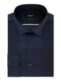 ディーケーエヌワイ DKNY Men's Plaid Print Slim Fit Dress Shirt Blue Size 32-33 メンズ