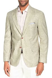 Tallia Men's Reptile Print 2 Button Suit Jacket Beige Size Large メンズ