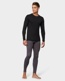 32 Degrees Men's Base Layer Crew Neck Shirt Black メンズ