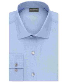 ケネスコール Kenneth Cole Reaction Men's Collar Solid Dress Shirt Blue Size -17.5X36-37 メンズ