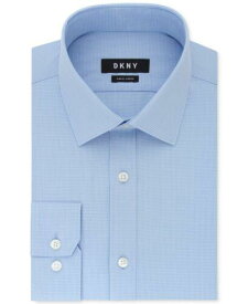 ディーケーエヌワイ DKNY Men's Slim Fit Striped Button Down Shirt Blue Size 17x36-37 メンズ