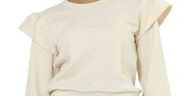 レオタ Leota Women's Ashley Ruffle Shoulder Sweatshirt -color- Size -size- レディース