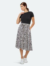 レオタ Leota Women's Mindy Skirt in Woodgrain Zebra Black Beauty Marshmallow Large レディース