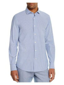 DYLAN GRAY Mens Light Blue Striped Button Down Casual Shirt M メンズ