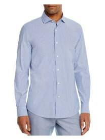 DYLAN GRAY Mens Light Blue Check Button Down Casual Shirt S メンズ