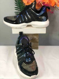 ディーケーエヌワイ DKNY Womens Black Mixed Media Snake Skin Print Lynzie Toe Athletic Sneakers 6.5 レディース