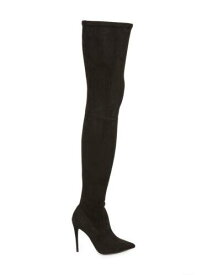 メデン STEVE MADDEN Womens Black Stretchy Dominique Pointed Toe Stiletto Boots 5.5 M レディース