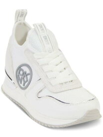 ディーケーエヌワイ DKNY Womens White Logo Sabatini Round Toe Slip On Athletic Sneakers Shoes 9.5 レディース