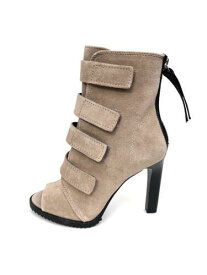 ディーケーエヌワイ DKNY Womens Beige Hook & Loop Tassle Blake Toe Stiletto Suede Heeled Boots 6 M レディース