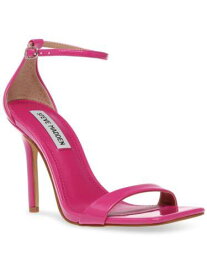 メデン STEVE MADDEN Womens Pink Padded Spree Square Toe Stiletto Buckle Sandals 6 M レディース