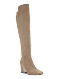 ディーケーエヌワイ DKNY Womens Beige Cilli Square Toe Block Heel Zip-Up Heeled Boots 7.5 M レディース