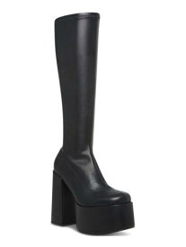 メデン STEVE MADDEN Womens Black 2.25 Platform Cray Toe Block Heel Heeled Boots 11 M レディース