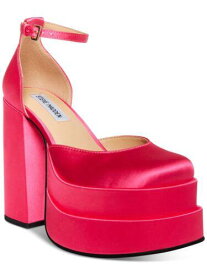 メデン STEVE MADDEN Womens Pink 2-1/2 Double Platform Charlize Block Heel Pumps 9.5 M レディース