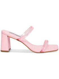 メデン STEVE MADDEN Womens Pink Straps Lilah Toe Block Heel Slip On Sandals Shoes 10 M レディース