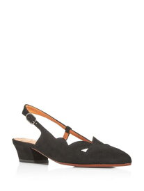 チエミハラ CHIE MIHARA Womens Black Cutout Rune Pointed Toe Block Heel Leather Slingback 39 レディース