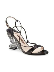 ソフィアウェブスター SOPHIA WEBSTER Womens Black Butterfly Paloma Leather Slingback Sandal 38 レディース