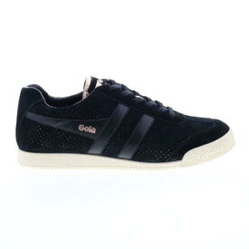 ゴーラ Gola Harrier Glimmer Suede CLA190 Womens Black Suede Lifestyle Sneakers Shoes 9 レディース