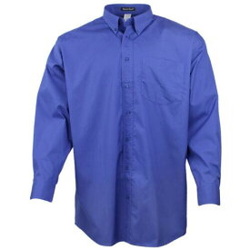 River's End Solid Wrinkle Resistant Long Sleeve Button Up Shirt Mens Blue Casual メンズ