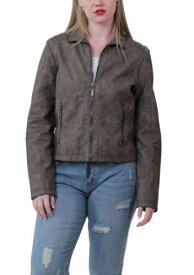 JOUJOU Womens Vegan Leather Moto Jacket Comfortable & Stylish Coat Portabello レディース