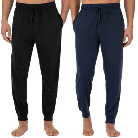 フルーツオブザルーム Fruit of the Loom Mens Jersey Knit Jogger Sleep Pant (1 and 2 Packs) メンズ