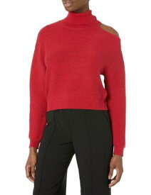 BCBGeneration Womens Long Sleeve Turtleneck Sweater with Cutout Crimson Small レディース