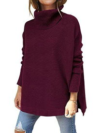 Anrabess ANRABESS Sweaters for Women Turtleneck Oversized Long Sleeve Casual レディース