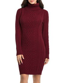 New ListingPrettyGuide Womens Knit Sweaters Long Sleeve Turtleneck Stretchy Sweater Dress L レディース