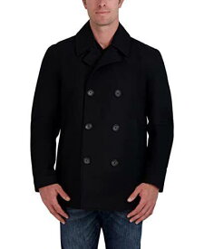 ノーティカ Nautica mens Classic Double Breasted Peacoat Pea Coat Black Medium US メンズ