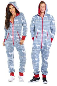 ティプシーエルヴィス New ListingTipsy Elves Womens Cozy Christmas Bodysuit Pajamas - Grey Moose Cozy Adult レディース