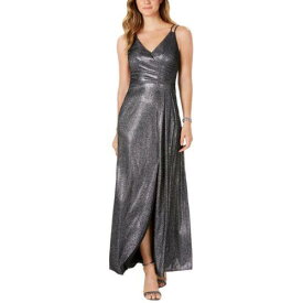Night Way NIGHT WAY NEW Women's Glitter Pleated Slit Evening Gown Dress TEDO レディース