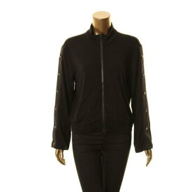 Bb Dakota BB ダコタ BB DAKOTA NEW Women's Black Button Detail Front-zip Mock Neck Jacket Top S TEDO レディース