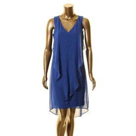 Inc INC NEW Women's Bright Blue High-low Flutter-sheer A-Line Dress S TEDO レディース