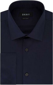 ディーケーエヌワイ DKNY Men's Slim-Fit Stretch Solid Dress Shirt Blue Size 34X35 メンズ