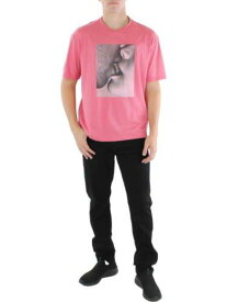 カルバンクライン Calvin Klein Men's Graphic Crewneck Graphic T-Shirt Pink Size Small メンズ