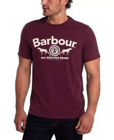 バブアー Barbour Men's Max Logo Graphic T-Shirt Wine Size Small メンズ